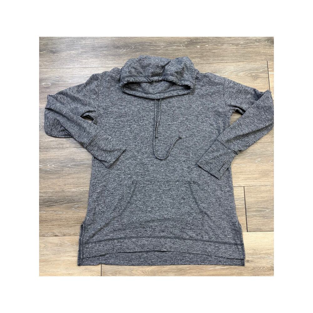 Aerie Just Add Leggings Hoodie Large Gray Longline Soft Pullover